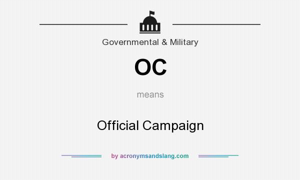 What does OC mean? It stands for Official Campaign