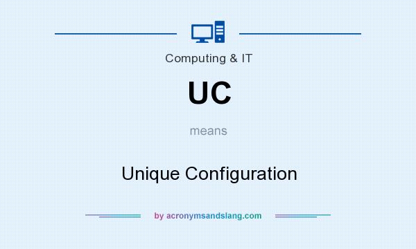 What does UC mean? It stands for Unique Configuration