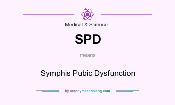 What does SPD mean? It stands for Symphis Pubic Dysfunction