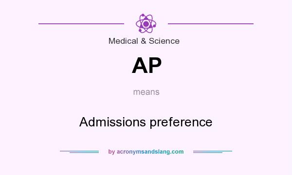 What does AP mean? It stands for Admissions preference
