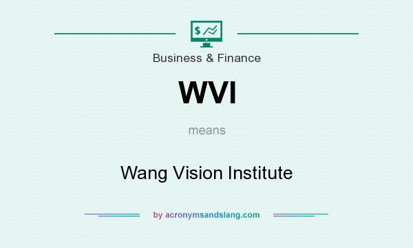 What does WVI mean? It stands for Wang Vision Institute