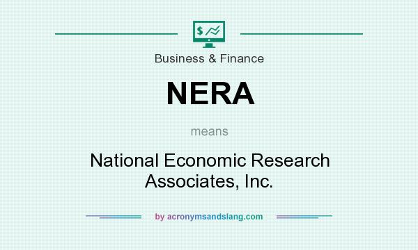 What does NERA mean? It stands for National Economic Research Associates, Inc.