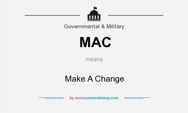 What does MAC mean? It stands for Make A Change
