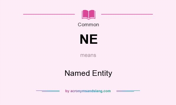 What does NE mean? It stands for Named Entity