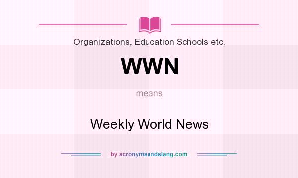 What does WWN mean? It stands for Weekly World News