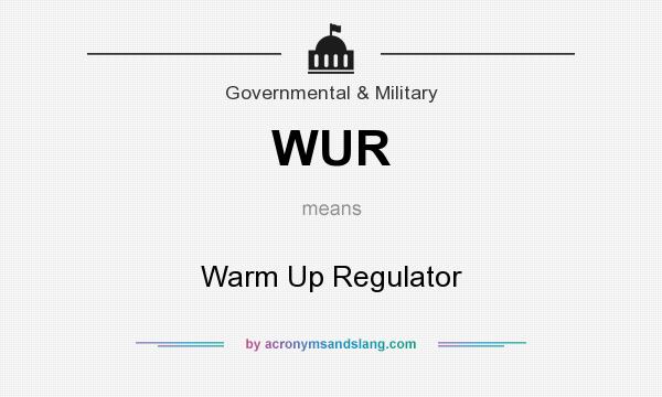 What does WUR mean? It stands for Warm Up Regulator