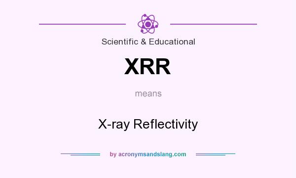 What does XRR mean? It stands for X-ray Reflectivity