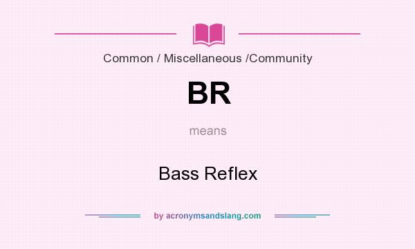 What does BR mean? It stands for Bass Reflex