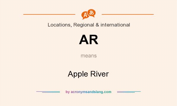 What does AR mean? It stands for Apple River