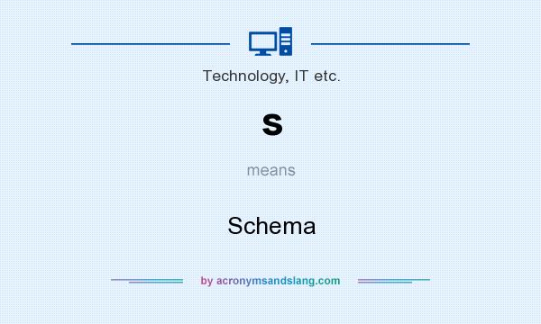 What does s mean? It stands for Schema