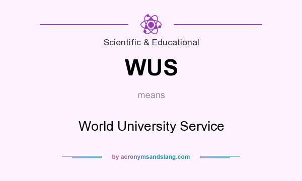 What does WUS mean? It stands for World University Service