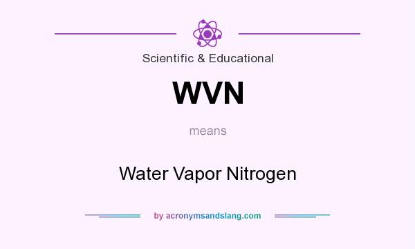 What does WVN mean? It stands for Water Vapor Nitrogen