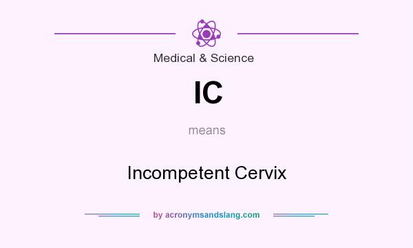 What does IC mean? It stands for Incompetent Cervix