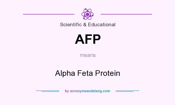 What does AFP mean? It stands for Alpha Feta Protein
