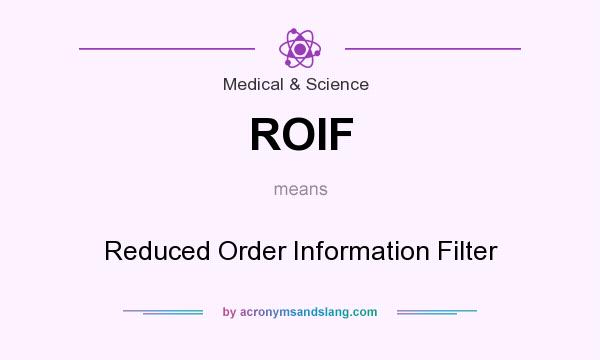 What does ROIF mean? It stands for Reduced Order Information Filter