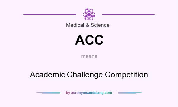 What does ACC mean? It stands for Academic Challenge Competition