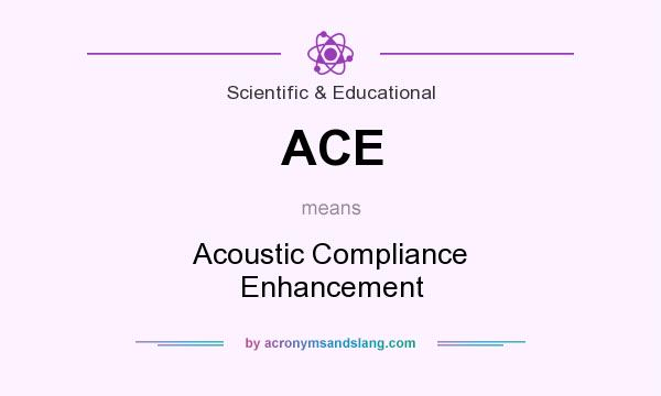 What does ACE mean? It stands for Acoustic Compliance Enhancement