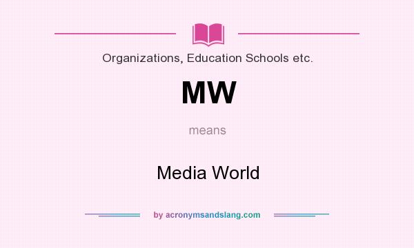 What does MW mean? It stands for Media World