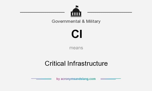 What does CI mean? It stands for Critical Infrastructure