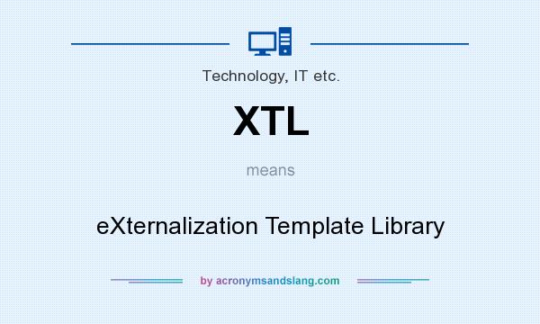 What does XTL mean? It stands for eXternalization Template Library