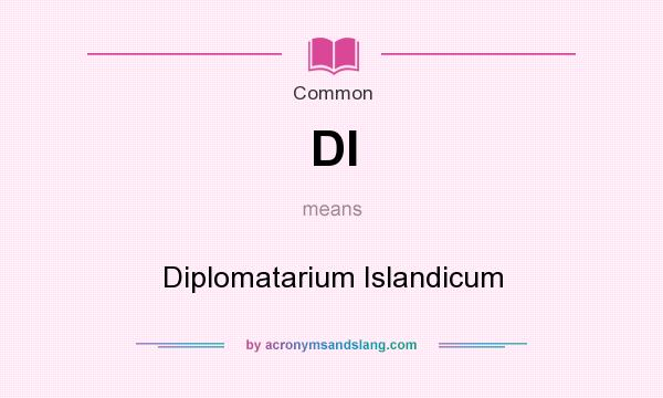What does DI mean? It stands for Diplomatarium Islandicum