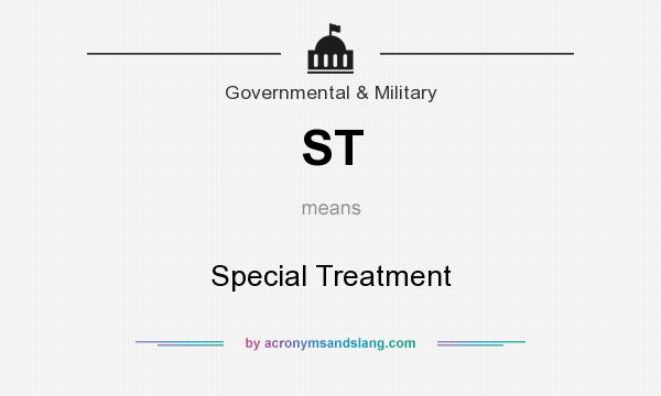 What does ST mean? It stands for Special Treatment