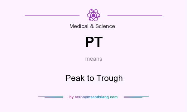 What does PT mean? It stands for Peak to Trough