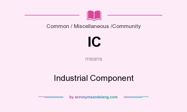 What does IC mean? It stands for Industrial Component