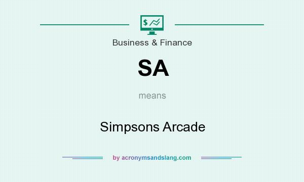 What does SA mean? It stands for Simpsons Arcade