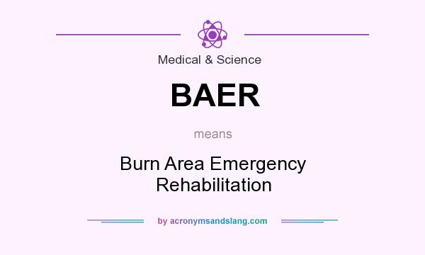 What does BAER mean? It stands for Burn Area Emergency Rehabilitation