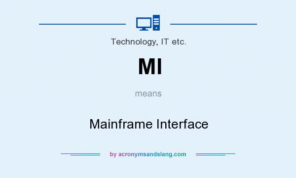 What does MI mean? It stands for Mainframe Interface