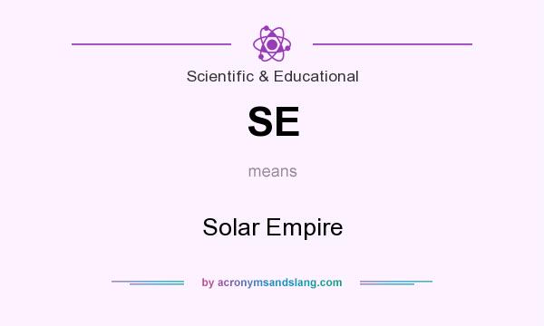 What does SE mean? It stands for Solar Empire