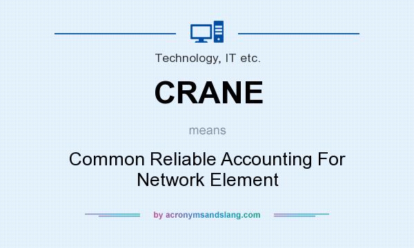 What does CRANE mean? It stands for Common Reliable Accounting For Network Element