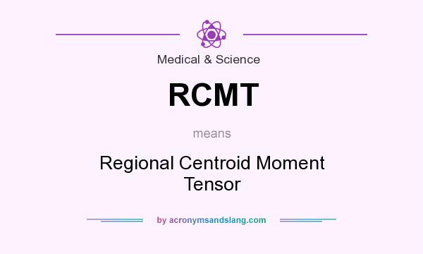 What does RCMT mean? It stands for Regional Centroid Moment Tensor