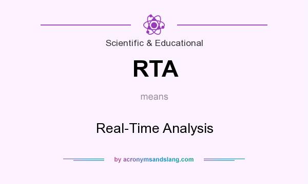 What does RTA mean? It stands for Real-Time Analysis