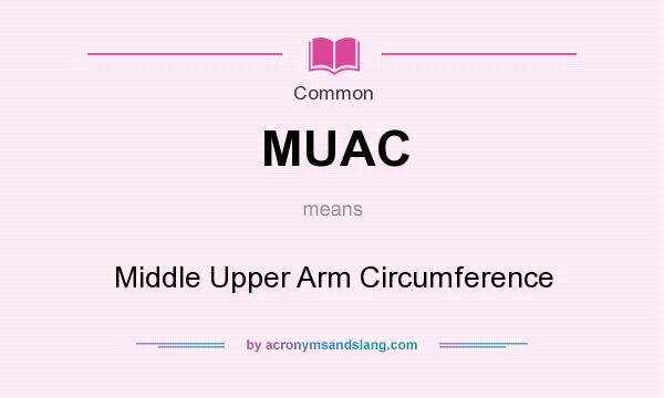 What does MUAC mean? It stands for Middle Upper Arm Circumference
