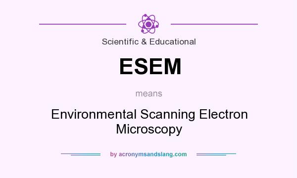 What does ESEM mean? It stands for Environmental Scanning Electron Microscopy