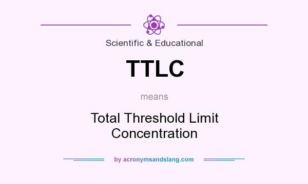 What does TTLC mean? It stands for Total Threshold Limit Concentration