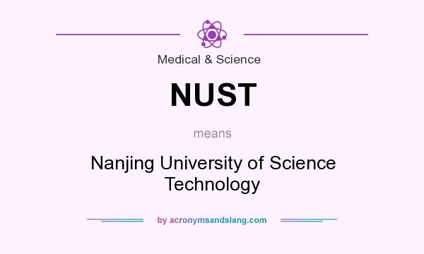 What does NUST mean? It stands for Nanjing University of Science Technology