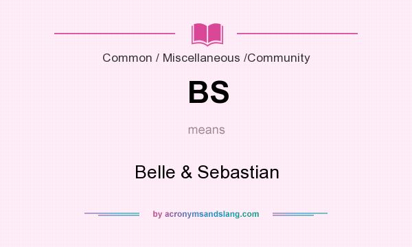 What does BS mean? It stands for Belle & Sebastian