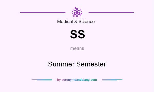 What does SS mean? It stands for Summer Semester