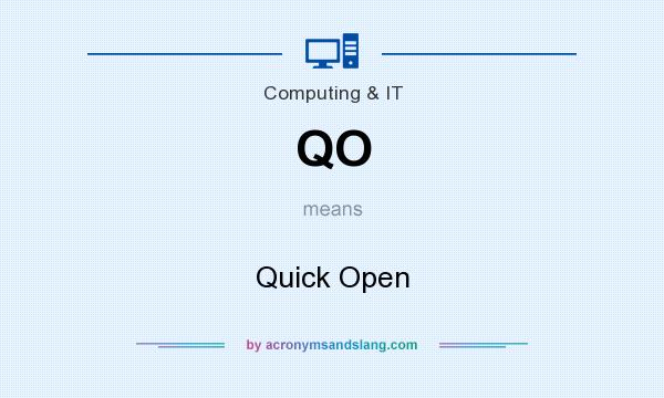 What does QO mean? It stands for Quick Open