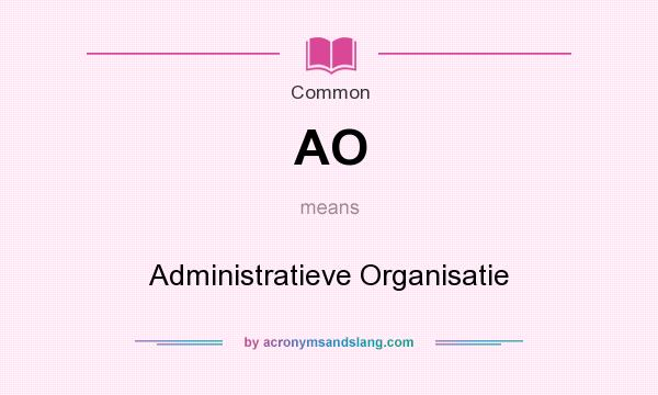 What does AO mean? It stands for Administratieve Organisatie