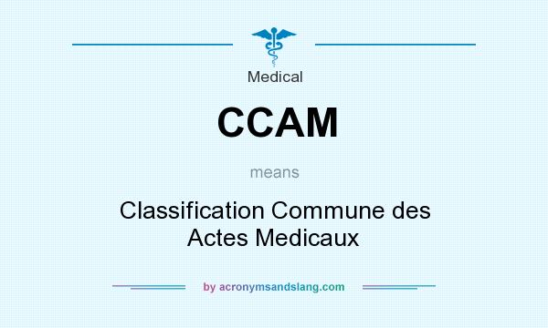 What does CCAM mean? It stands for Classification Commune des Actes Medicaux