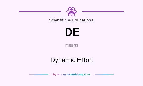 What does DE mean? It stands for Dynamic Effort