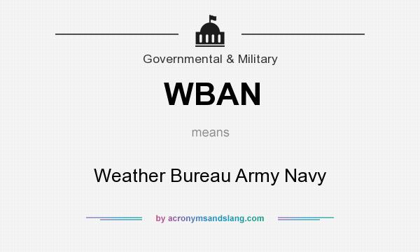 What does WBAN mean? It stands for Weather Bureau Army Navy
