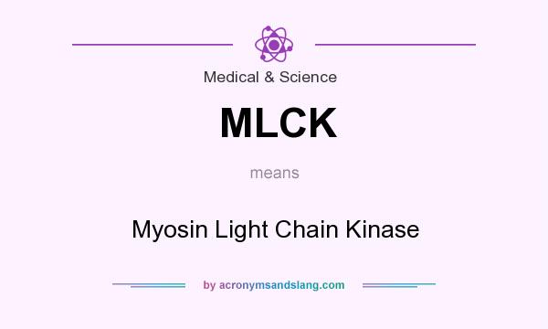 What does MLCK mean? It stands for Myosin Light Chain Kinase