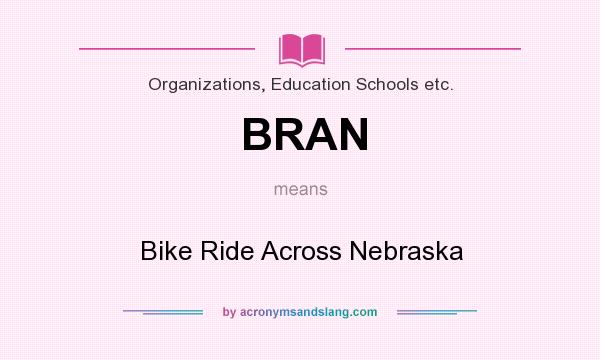 What does BRAN mean? It stands for Bike Ride Across Nebraska