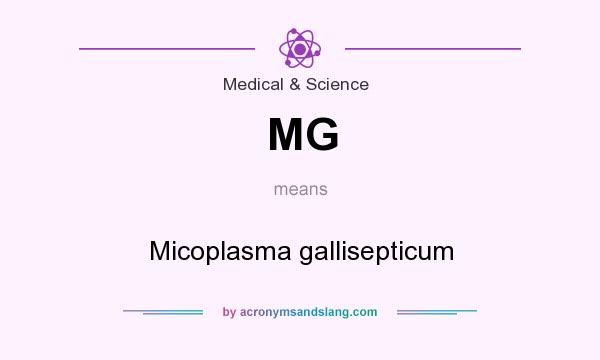 What does MG mean? It stands for Micoplasma gallisepticum