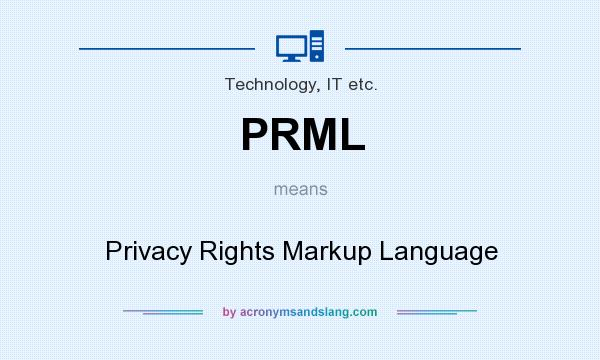 What does PRML mean? It stands for Privacy Rights Markup Language